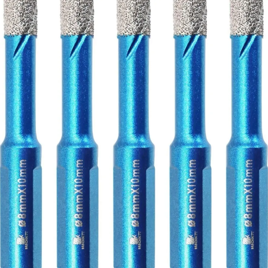 Brschnitt Diamant Trockenbohrer 8mm, 5er Set Bohrkrone für Fliesen, Keramik