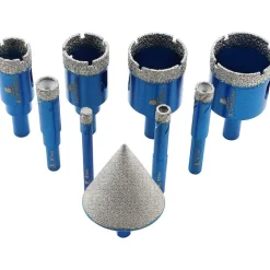 Brschnitt Diamant Trockenbohrer Set für Fliesen, Keramik, Granit, Marmor (9tlg)