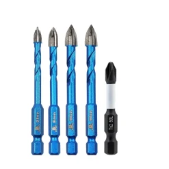 Brschnitt Fliesenbohrer Set Ø6/8mm mit 1 Magnetischem Phillips Schrauberbit