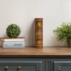 Buchhülle Vintage - Geheimversteck mit Fleur-de-Lis - Deko Buchbox für Schmuck & Doku