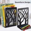 Buchstütze Metall Schwarz 2 Paar für Regal CD DVD Kinder - 18cm H x 12cm T