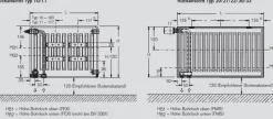 Buderus Logatrend Ventil Flachheizkörper VC Plan Bauhöhe 600 mm vers. Längen