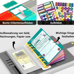 Budget Planner Deutsch A6 Finanzplaner Sparbuch Haushaltsbuch Geldsparmappe