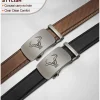 Bulliant Herren Gürtel 2er Pack - Automatik Ratsche, 35mm Breit in Lederoptik
