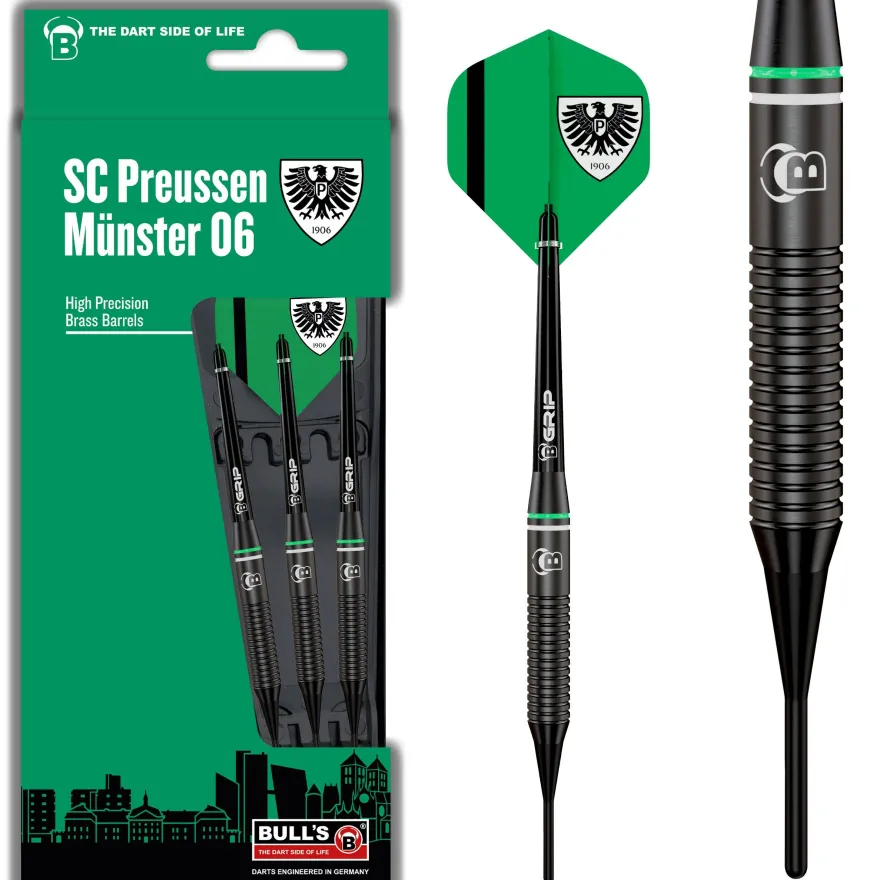 BULL'S Preußen Münster Brass Soft Dart / 1 Satz / 18 Gr