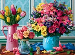Bunte Blumen in der Vase