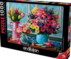 Bunte Blumen in der Vase