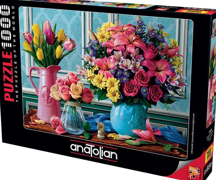Bunte Blumen in der Vase