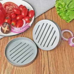 Burgerpresse Edelstahl Lebensmittelqualität 11.5 cm Antihaft mit ABS-Griff
