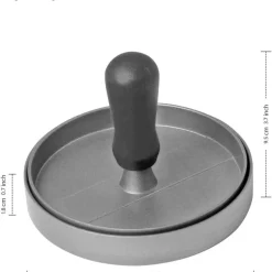 Burgerpresse Edelstahl Lebensmittelqualität 11.5 cm Antihaft mit ABS-Griff