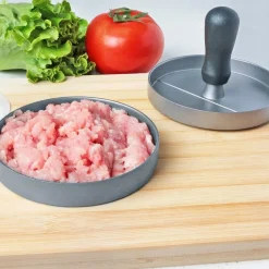 Burgerpresse Edelstahl Lebensmittelqualität 11.5 cm Antihaft mit ABS-Griff