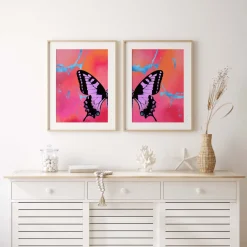 Butterfly Wings Poster · Geschenkidee · Minimalistisches Butterfly Style Desi