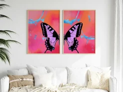Butterfly Wings Poster · Geschenkidee · Minimalistisches Butterfly Style Desi