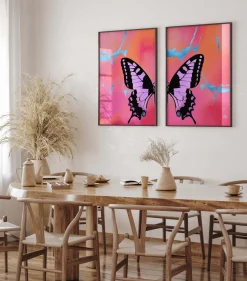 Butterfly Wings Poster · Geschenkidee · Minimalistisches Butterfly Style Desi