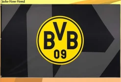 BVB Borussia Dortmund Hissfahne Logo Schwarz Gelb Flagge Fahne Gr: 150x250cm NEU