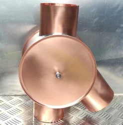 B-Ware Regenwasserklappe Regenwasserverteiler Wasserverteiler Kupfer Ø100mm