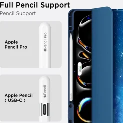 CACOE Hülle für iPad Pro 13 M4 (2024) mit Stifthalter, Schlank, Ständer, Auto