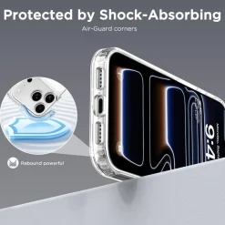 CACOE Hülle für iPhone 17 Pro Max mit MagSafe, stoßfest, kratzfest, transluzent