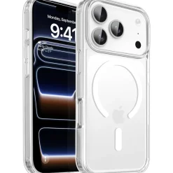 CACOE Hülle für iPhone 17 Pro Max mit MagSafe, stoßfest, kratzfest, transluzent
