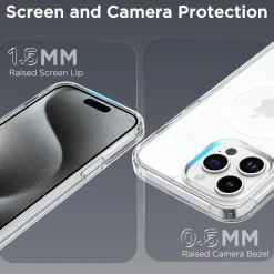 CACOE Hülle für iPhone 15 Pro Max mit MagSafe, Kameraschutz, stoßfest