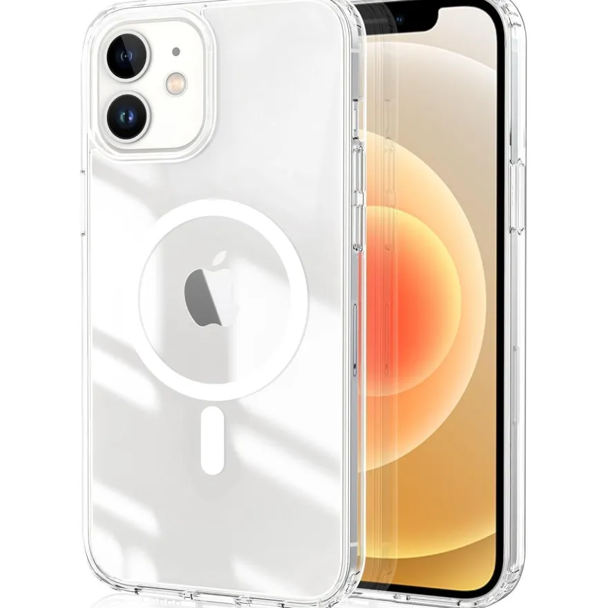 CACOE Hülle für iPhone 12/12 Pro mit MagSafe, transluzent, stoßfest, kratzfest
