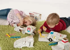 Calafant Kartonmodell Bausatz zusammenstecken anmalen spielen mit Figur & Stifte