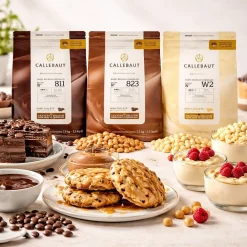 Callebaut 811,823, 2 Kuvertüre Callet Set: Zartbitter-, Milch-, und weiße Schoko