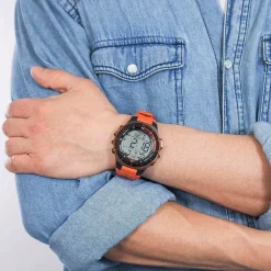 Calypso Herrenuhr Digital Orange/Schwarz K5607/1