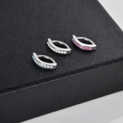 Candyfancy 14G Titan Bauchnabelpiercing Clicker Schwarz 10mm/12mm Zirkonia