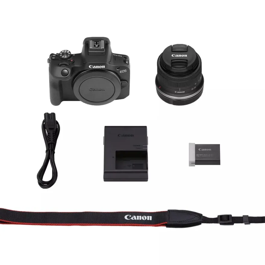 Canon EOS R100 + RF-S 18-45mm F4.5-6.3 IS STM Kit, 24,1 MP, 6000 x 4000 Pixel, CMOS,