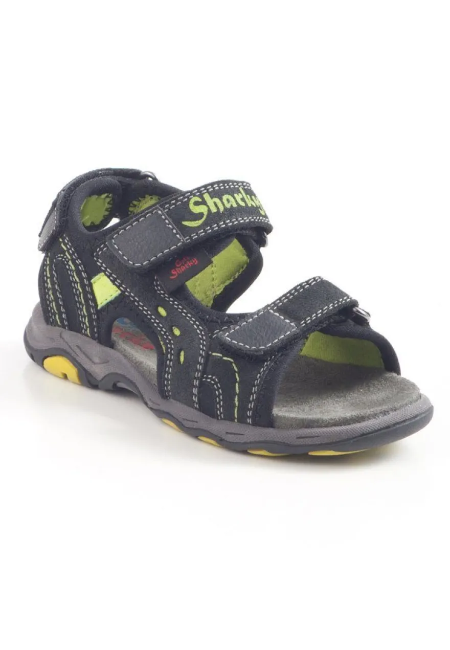 Capt´n Sharky Sandale schwarz Leder Matthis 410274 Jungen Pirat