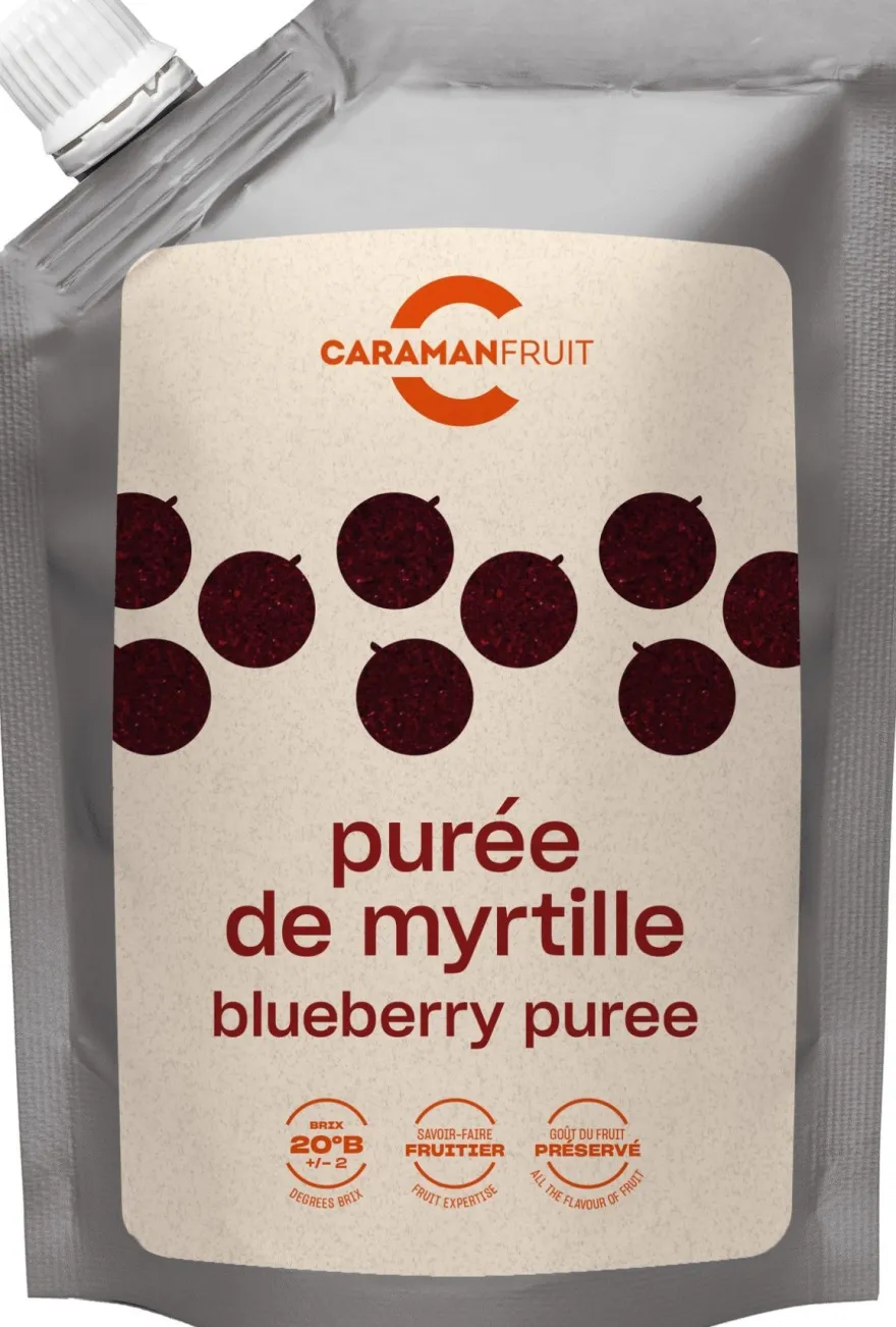 Caramanfruit Blaubeeren-Frucht-Püree 1kg Heidelbeer-Püree fruchtig süße Beeren
