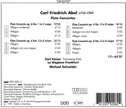 Carl Friedrich Abel (1723-1787): 4 Flötenkonzerte - CPO 076120