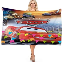 Cartoon Cars Badetücher Merch Lightning McQueen Sally Larry Pool Handtuch Strandtuch
