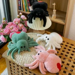 Cartoon Spinne 25cm Plüschtier mit rotem Schwanz - Kuscheltier Vogelspinne