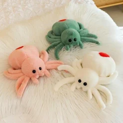 Cartoon Spinne 25cm Plüschtier mit rotem Schwanz - Kuscheltier Vogelspinne