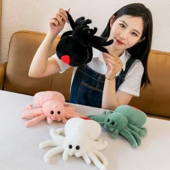 Cartoon Spinne 25cm Plüschtier mit rotem Schwanz - Kuscheltier Vogelspinne