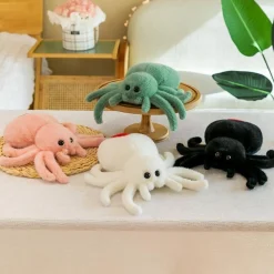 Cartoon Spinne 25cm Plüschtier mit rotem Schwanz - Kuscheltier Vogelspinne