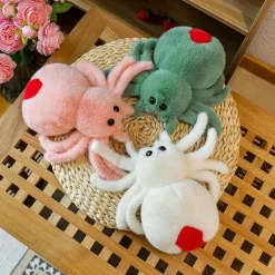 Cartoon Spinne 25cm Plüschtier mit rotem Schwanz - Kuscheltier Vogelspinne
