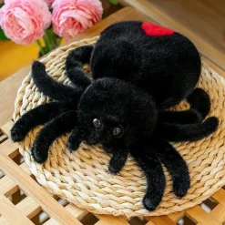 Cartoon Spinne 25cm Plüschtier mit rotem Schwanz - Kuscheltier Vogelspinne