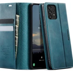 Caseme Handyhülle für Samsung Galaxy A53 5G, Klapphülle mit RFID in Lederoptik