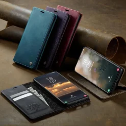 Caseme Handyhülle für Samsung Galaxy A53 5G, Klapphülle mit RFID in Lederoptik
