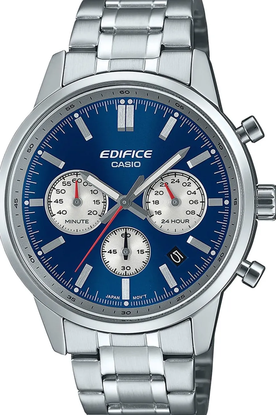 Casio Edifice Chronograph Herrenuhr Stahl/Blau EFR-575D-2AEF