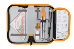 Casio FX-87 DE CW m. CalcCase-Schutztasche, irkelset orange, olie, uch, arantie