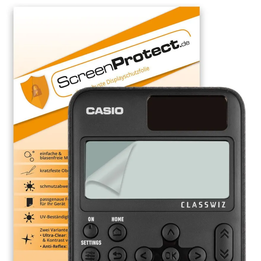 Casio FX-87 DE CW m. CalcCase-Schutztasche, irkelset orange, olie, uch, arantie
