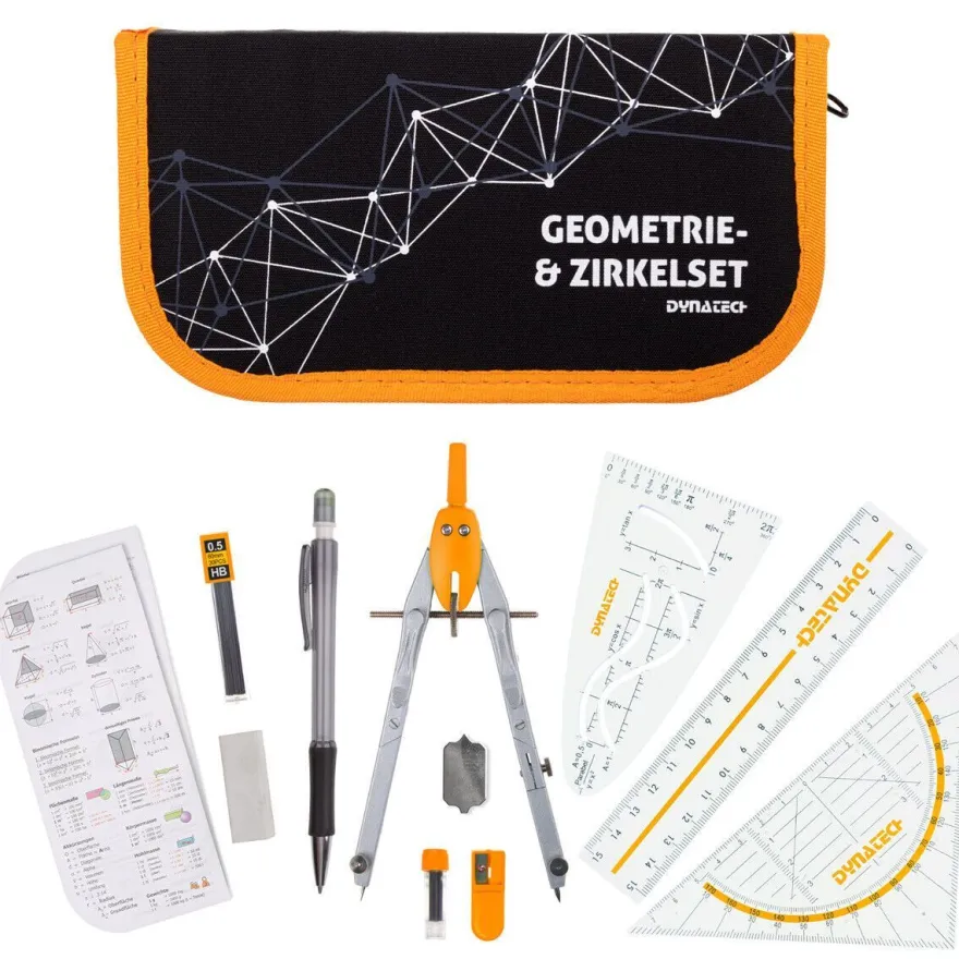 Casio FX-87 DE CW m. CalcCase-Schutztasche, irkelset orange, olie, uch, arantie