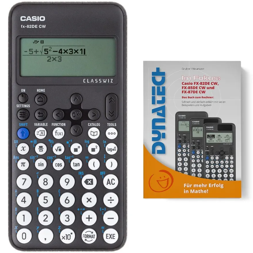 Casio FX-82 DE CW mit Arbeitsbuch