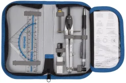 Casio FX-991 DE CW mit schwarzer Tasche, Zirkelset blau, Schutzfolie, Garantie