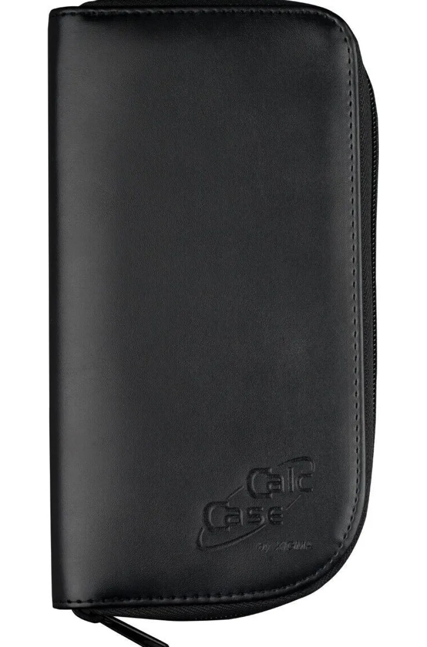 Casio FX-87 DE CW mit schwarzer Tasche und Zirkelset rot