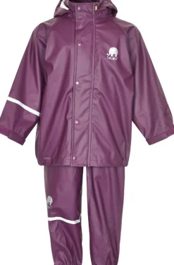Celavi Kinder Regenset Basic Rainwear Set Solid PU Blackberry Wine